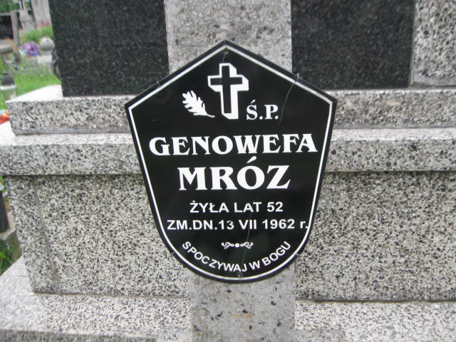 Genowefa Mróz 1909 Gołąb k/Puław - Grobonet - Wyszukiwarka osób pochowanych
